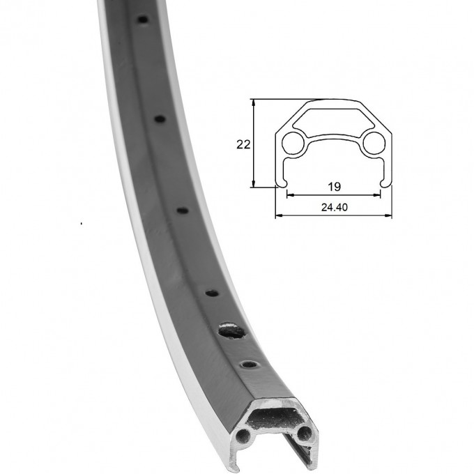 Обод 26" (ЖВМЗ) 36Н двойной, чёрный с проточкой 330126