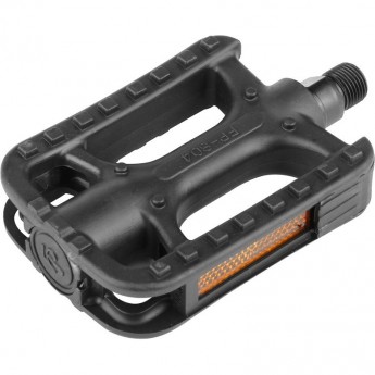 Педали FP-804 Feimin ось 9/16" со светоотражателями, пластиковые чёрные