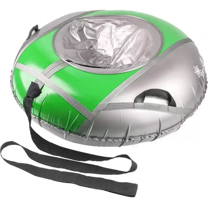 Санки надувные (тюбинг) STELS 110 см тент с камерой, серый/салатовый 2007000054055