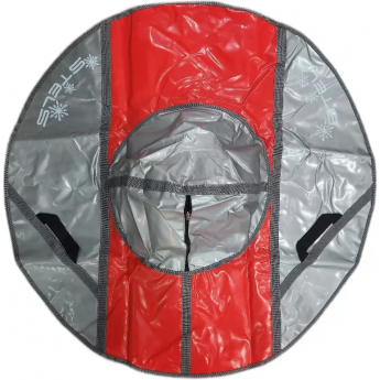 Санки надувные (тюбинг) STELS 125 см, усиленные тент без камеры СН050.125, серый/красный+серый