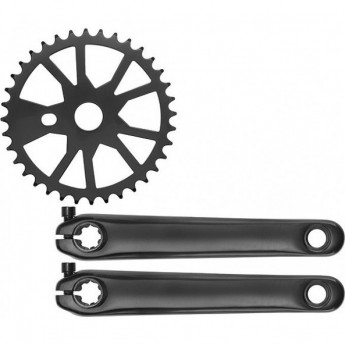 Шатуны BFC-10-1 со звездой 36 зубьев 170мм, чёрные (TYRANT)