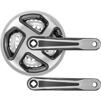 Шатуны HDL-L362 24/34/42T 170 мм "под ромб", серебристо--чёрные