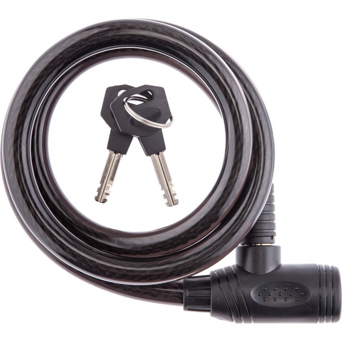 Трос-замок 84318, 15х1200 мм, с ключом, чёрный 540075