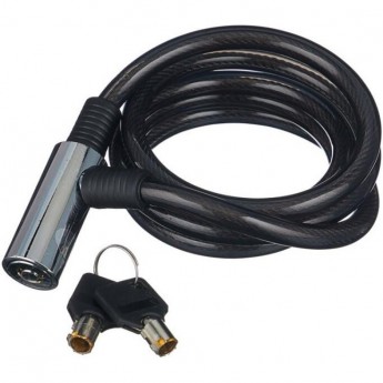 Трос-замок 87204, 10х1500 мм, чёрный Трос-замок 87204, 10х1500 мм, чёрный