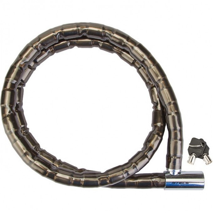 Трос-замок STELS 81201, 22x1500мм, чёрно-серебристый 540045