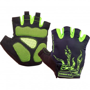 Велоперчатки ZL2313 черно-зелёные, размер: XL